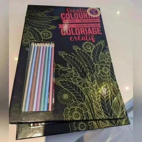 2 Hardcover Diwali theme Coloring books with stickers & metallic pens - New - Picture 3 of 4